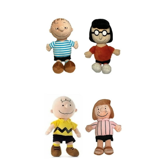 Plush 12" Pink Peppermint Patty Chuk Charlie Brown Linus Marcy Marcie 4 Dolls New