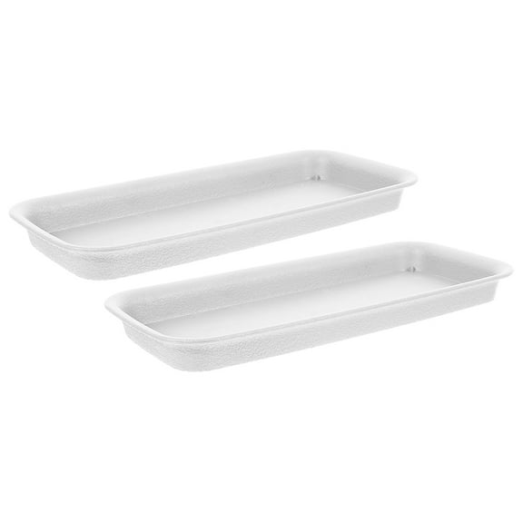 Hemoton 2pcs Plant Saucer Tray Rectangular Drip Tray for Plants Anti-Slip Indoor and Outdoor Planter Plates Reusable Water Tray for Plants Keeps Floor Dry and Clean