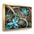 thumbnail image 1 of Designart - Fleurs Fractales Bleu Clair - Art Floral Impression sur Toile Encadrée, 1 of 3