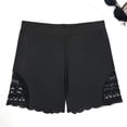 thumbnail image 6 of UJNDER Swim Shorts for Women High Waisted with Trim and Pockets for Beach Swimwear Coverage High Waisted Bikini Bottoms Black_004 S, 6 of 9