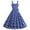 Blue, variant on Women Vintage Polka Dot 1950S Rockabilly Halter Audrey Dress Retro Floral Evening Swing Dress Brick Red L