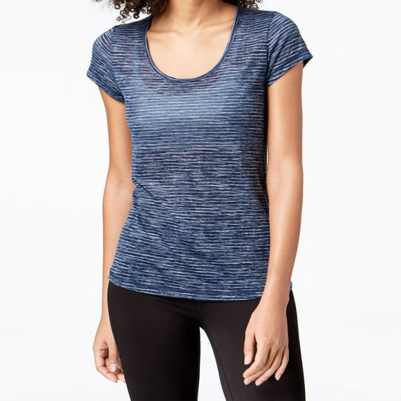 Ideology Womens Space Dyed Mesh Back T-Shirt,Tempo Yarn Dye,Large