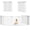 White 8pcs, variant on Floseru 3 Panel Foldable Pet Gate, Dog Safety Barrier 71 Inch Wide, Two-Way Opening 180° Auto Close, Sturdy Carbon Steel, for Fireplace Stairwell