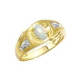 thumbnail image 6 of RYLOS Men's Rings 14K Yellow Gold Rings Classic Designer Style 8X6MM Oval Gemstone &  Sparkling Diamond Ring Opal October Birthstone Rings For Men Size 8, 6 of 7