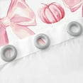 thumbnail image 4 of Pink Bow Window Curtains 52"Wx84"L,Cute Fall Pumpkin 30%-50% Blackout Curtains Pink White Princess Curtains & Drapes Teen Women Bedroom,Kawaii Bow Decor Window Treatments 2 Panels, 4 of 5