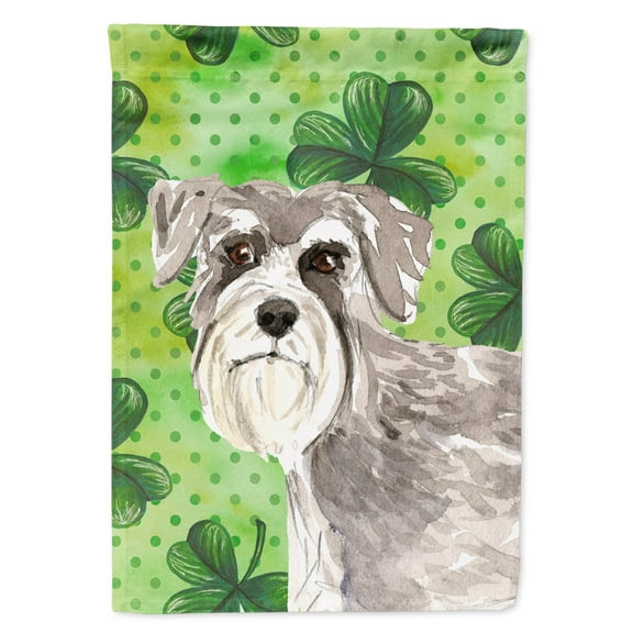 Carolines Treasures CK1792GF Shamrocks Schnauzer 1 Flag Garden Size  Small multicolor