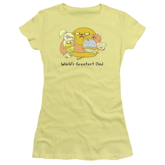 Adventure Time Worlds Greatest Dad S/S Junior Women's T-Shirt Sheer Banana