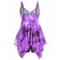 thumbnail image 2 of WISEFIN Women Plus Size Irregular Hem Printed Padded Swimdress 2 Piece Swing Swimsuits L-5XL, 2 of 3