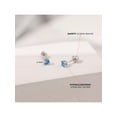 thumbnail image 5 of 925 Sterling Silver 4mm CZ Stud Screw Back Solitaire Earrings Young Girls Teens, 5 of 7