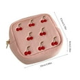 thumbnail image 5 of SDFGTstore Small Cherry Makeup Bag Travel Cosmetic Pouch Toiletry Bag for Women Girls Gift Portable Waterproof Daily Organizer Bag, 5 of 14