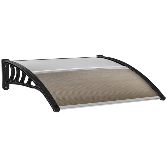 Outsunny Auvent de Fenêtre Auvent de Porte 40 Pouces x 40 Pouces Porte d'Entrée Couverture de Patio Extérieur