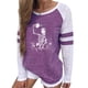 thumbnail image 4 of Camisas sexy para mujer Cuello redondo Manga larga Tops Impreso Blusa regular Fridja fjkfkj1867, 4 of 6
