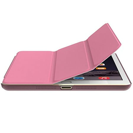 Smart Jacket Ipad Mini Zeimax iPad mini, iPad mini 2, iPad mini 3 Ultra Thin Magnetic Smart Cover & Back Case (Pink) ()