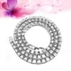 thumbnail image 2 of Crystal Bling Necklace Rhinestones Cadenas estilo hip-hop Collares Accesorios de joyería (Plata, 75 cm), 2 of 5