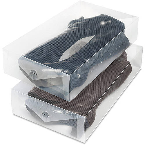 TFCFL 20pc Foldable Plastic Transparent Shoe Box Storage Clear