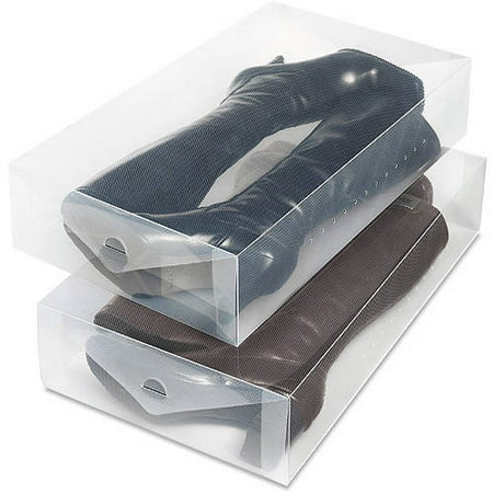 Whitmor Clear View Boot Boxes, Set of 2