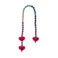 thumbnail image 4 of Bolso con cuentas de piedra Natural coloridas a la moda, llavero versátil con forma de corazón estilo INS para decoración de bolso de mujer, 4 of 5