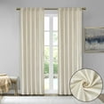 thumbnail image 2 of 63"L*37"W 510 Design Colt Poly Velvet Window Panel Pair, Fits up to a 1.25" Diameter Rod, Machine Washable for Easy Care, Ivory, 2 of 9