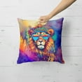 thumbnail image 2 of Hippie Animal Lion Throw Pillow 18 in x 18 in, 2 of 5