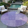 thumbnail image 6 of Addison Rugs Chantille Indoor/Outdoor Transitional Patchwork Lavender Washable Round Rug, 8' x 8', 6 of 6