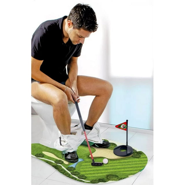 Inodoro, juego de golf, baño, minigolf, práctica de GOODLYSPORTS