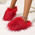 thumbnail image 5 of CHUMUD Women's Winter Faux Fur Slides House Slippers Fluffy Sandals Furry Slide Indoor Outdoor, 5 of 9
