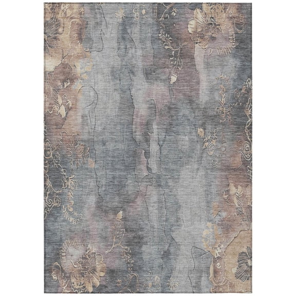 Dalyn Rugs Machine Washable Indoor/Outdoor Chantille Gray 2'6" x 3'10" Rug