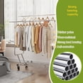thumbnail image 3 of Rolling Rack Double Rods Garment Rack with Wheels extendable length adjustable height Load 300 LBS Heavy Duty Clothes Rack Metal Standing Rolling Clothing Rack for Hanging Clothes, 3 of 9