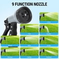 thumbnail image 4 of Bingirl Retractable Garden Hose Reel 100FT 12 Inch Hose System Auto Rewind Slow Return 9 Mode Spray Control Tool Free Mounting for Large Yards Farms Landscapes, 4 of 6