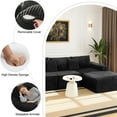 thumbnail image 3 of 112.99" Boneless Cloud Couch, Black Modern Sectional Couches for Living Room, Deep Seat Upholstered Sofa with Right Facing Chaise, No Assembly Required, 3 of 10