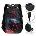 thumbnail image 3 of Easygdp Cosmic Red Sparkle Dice Mochila para Laptop de Viaje con Puerto USB, Mochila para Laptop con Puerto de Carga USB para Mujeres y Hombres, 3 of 7