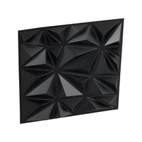 Black 3D PVC Wall Panels, 33-Pack, Diamond Pattern, 11.81"x11.81", 32 Sq.Ft Coverage – Easy Install