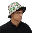 thumbnail image 4 of Watermelon Stripes Pattern Bucket Hat Foldable Fisherman Outdoor Summer Camping Travel Hiking Caps for Men Women, 4 of 7
