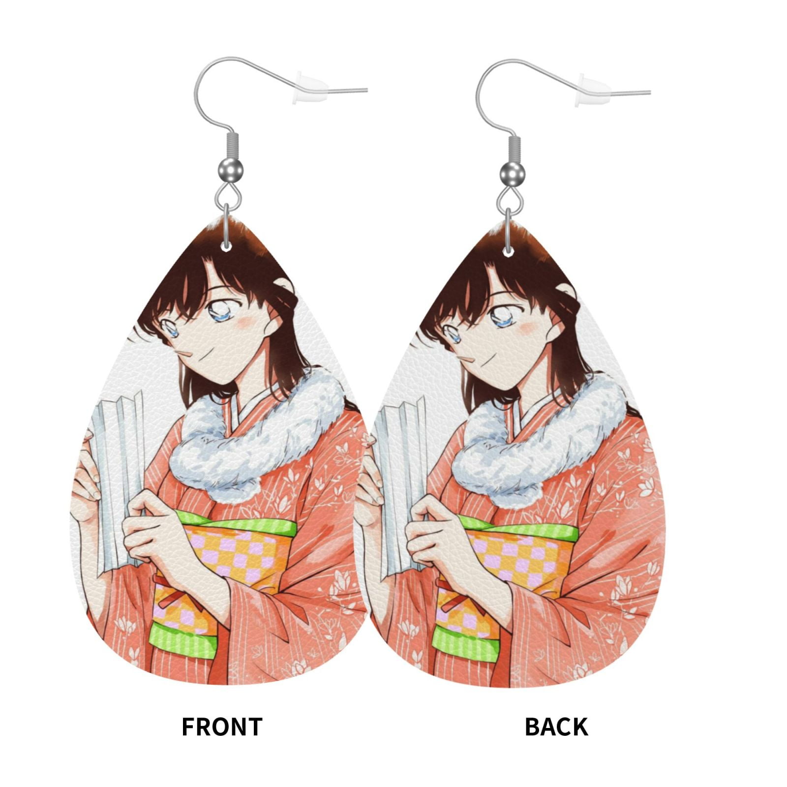 Leather Earrings Lightweight Leaf Earring Teardrop Dangle Earrings Detective Conan Moriland Walmart Com