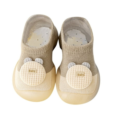 

YDOJG Cute shoes for Toddler Boys Girls Kids Baby Shoes Cute Cartoon Soft Soles First Walkers Antislip Shoes Prewalker Sneaker Brown 12-18 Months
