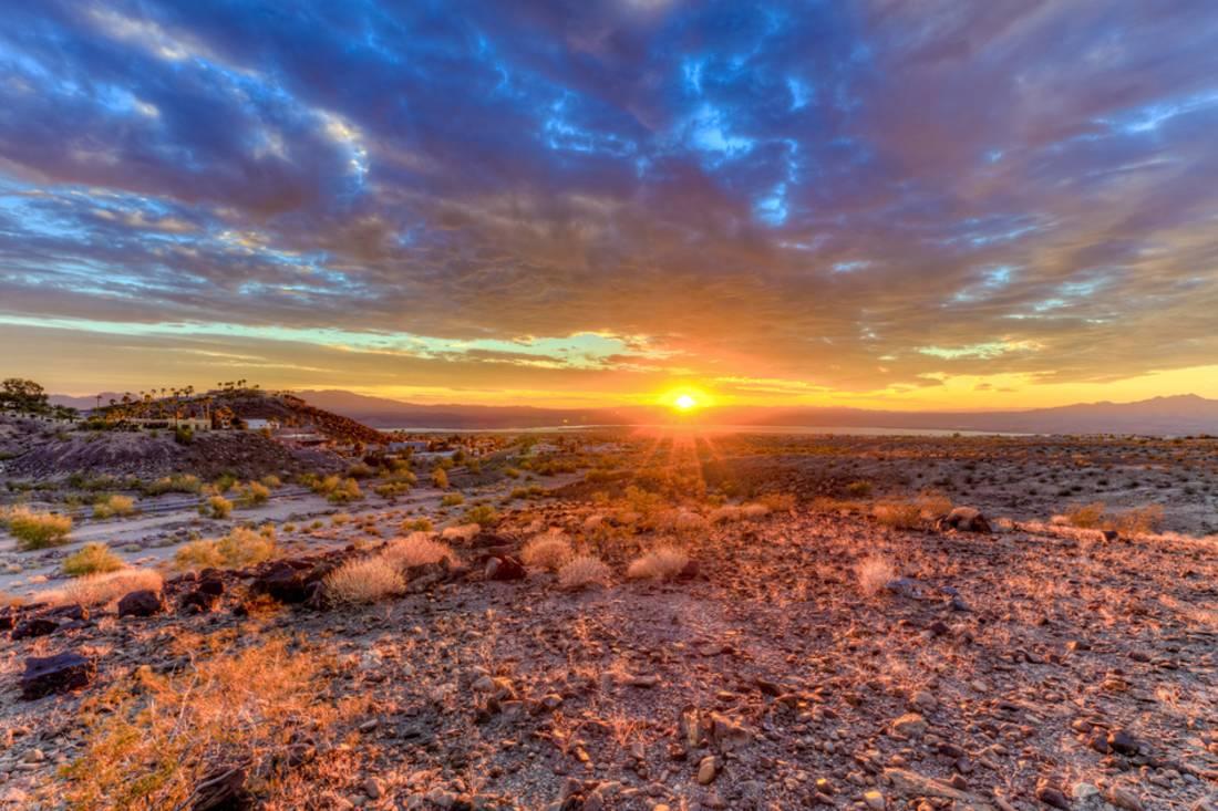 Arizona, Lake Havasu City. Sunset on Desert Print Wall Art By Jaynes