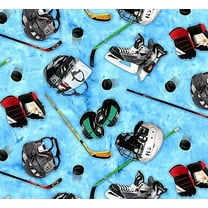 Hockey Sports Collection Cotton Fabric by Elizabeth's Studio