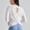 White, variant on Olyvenn Lightweight Sheer Slub Long Sleeve Workout Shirts for Women, Breathable Open Back Gym Athletic Yoga Tops Black M