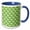 Blue/White, variant on 3drose, Monstera Leaves Artistic Vector Overlap Pattern, 15oz Mug