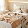 thumbnail image 3 of Washed Cotton Summer Quilt with Natural Cotton Filling – Breathable, Soft, Washable Plaid Bed Cover for Hot Weather and Easy Care, 3 of 5