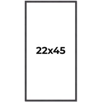 22x45 Rustic Brown Real Wood Picture Frame Width 0.75 inches | Interior Frame Depth 0.5 inches |