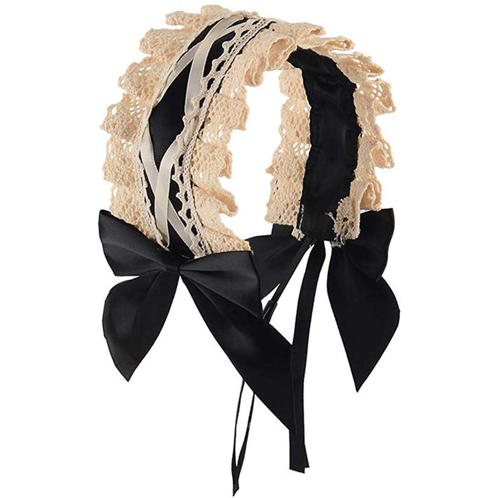 Iusun Headband Lace Ribbon Bowknot Cosplay Headdress Head Wrap Hairband Hoop Simple Sweet Girls Hairpin Accessory Hair Care Decoration