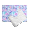 thumbnail image 6 of Yiaed Watercolor Sea Shells 1 Print Bathroom Mat Set 2 Pieces Mat Anti-Skid Pad Ultra Soft and Absorbent Bathroom Bath Mat Contour Bath Rugs for Toilet Base, 6 of 6