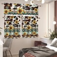 thumbnail image 3 of Yuyamidu Cow Print Kitchen Curtains and Valances 3 Panel Set Sunflower Bathroom Window Curtain with Rod Pocket Easy to Install Contemporary Trendy Valances, 3 of 5