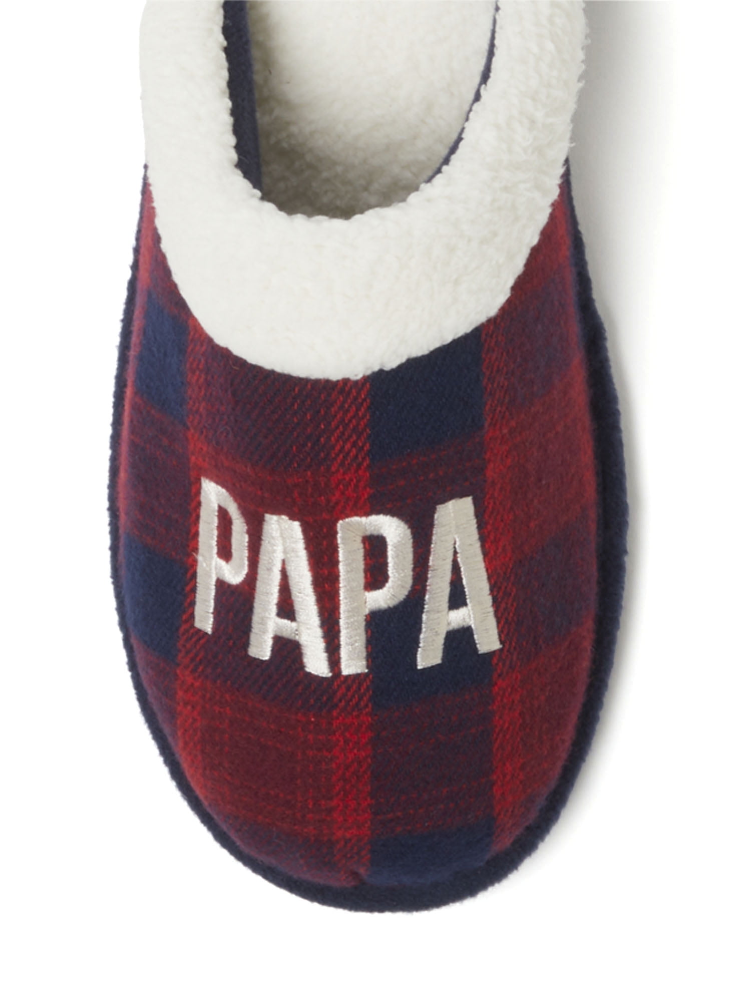 Dearfoams Cozy Comfort Men's Papa Bear Plaid Clog Slippers