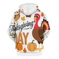 thumbnail image 3 of Happy Thanksgiving Pumpkin Turkey 3D Print Hoodie Men Women Autumn Thin Pullover Sweatshirt Vintage Streetwear Tops, 3 of 6