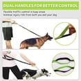 thumbnail image 3 of Huggeg Laisse pour Chien Mains Libres pour Course Marche Entraînement Randonnée, Poignée Double Réfléchissante, Pochette Distributrice de Sacs de Caca, Ceinture Ajustable, Absorbant les Chocs, Idéal pour Moyen à Grand AZ824-1150, 3 of 7