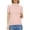 Pink, variant on ManxiVoo Women's Mock Neck Top Short Sleeve Knit Pullover Sweater Smart Casual Ribbed Shirt L Size Beige