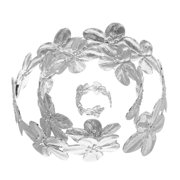 LOLIPPYY Boho Floral Open Bracelet Set, Artistic Alloy Jewelry for Women and Girls, Trendy Bohemian Style Accessories