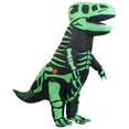 thumbnail image 1 of Disfraz inflable de dinosaurio T-rex jurásico premium halloween Toda ocasión Bk Disfraces  Talla unitalla 6 a 12 años Verde, 1 of 8
